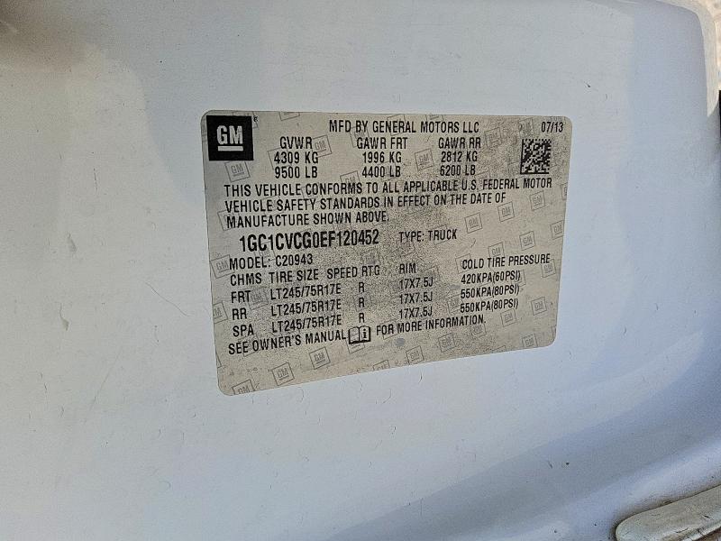 Продаж на аукціоні авто 2014 Chevrolet Silverado, vin: 1GC1CVCG0EF120452, номер лоту: 53253596