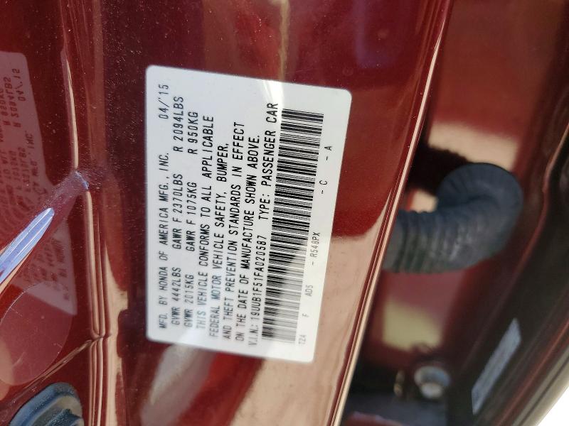Продаж на аукціоні авто 2015 Acura Tlx, vin: 19UUB1F51FA020587, номер лоту: 52502246