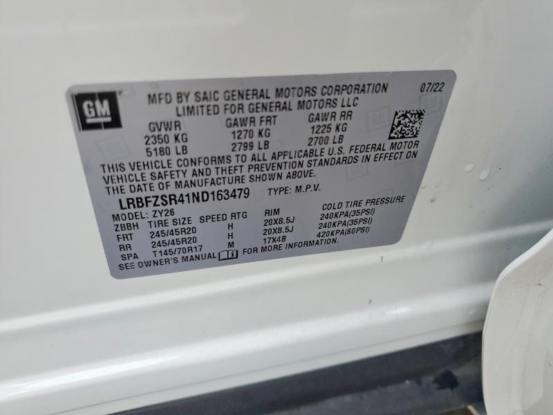52359236 :رقم المزاد ، LRBFZSR41ND163479 vin ، 2022 Buick Envision مزاد بيع