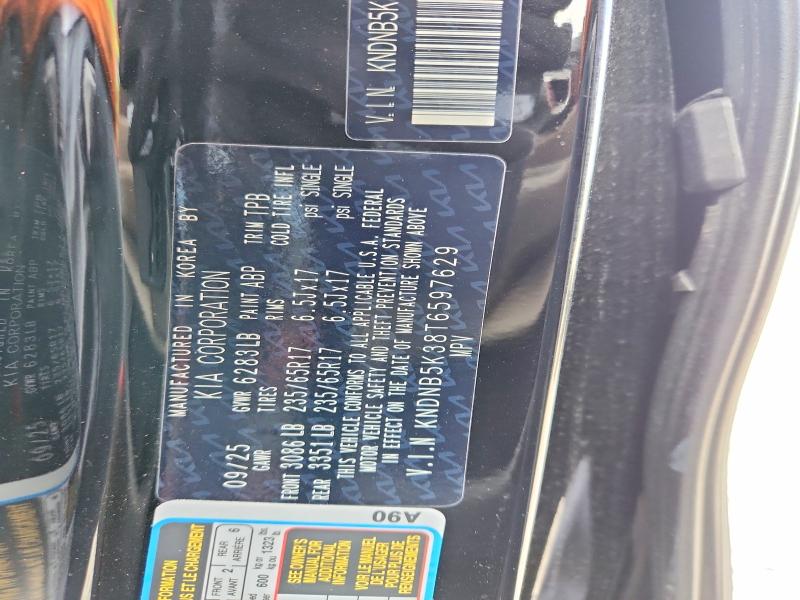 Продажа на аукционе авто 2026 Kia Carnival, vin: KNDNB5K38T6597629, номер лота: 52436056