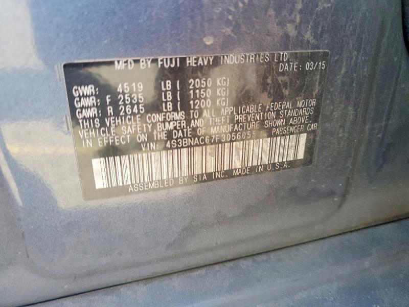 Продажа на аукционе авто 2015 Subaru Legacy, vin: 4S3BNAC67F3056055, номер лота: 55388126