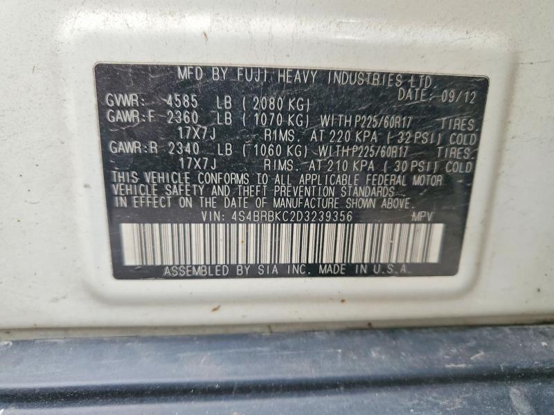 Продаж на аукціоні авто 2013 Subaru Outback, vin: 4S4BRBKC2D3239356, номер лоту: 51672836