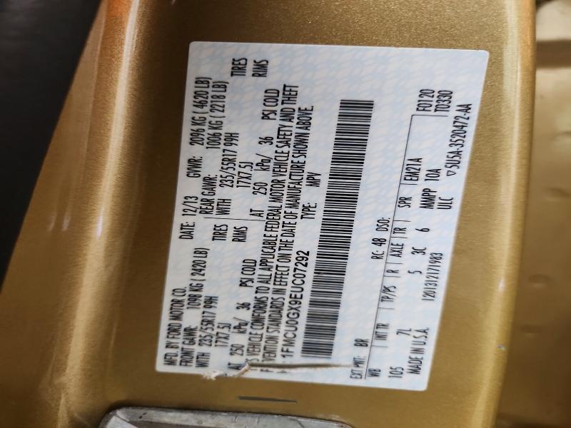 Продажа на аукционе авто 2014 Ford Escape, vin: 1FMCU0GX9EUC07292, номер лота: 53570576