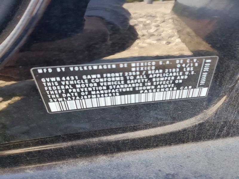 53698686 :رقم المزاد ، 3VWLA7AJ8FM340915 vin ، 2015 Volkswagen Jetta مزاد بيع