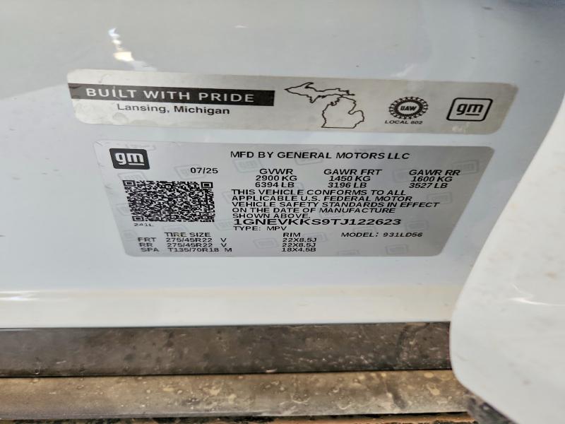 Продажа на аукционе авто 2026 Chevrolet Traverse, vin: 1GNEVKKS9TJ122623, номер лота: 52802866
