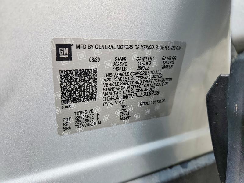 Aukcja sprzedaży 2020 Gmc Terrain, vin: 3GKALMEV0LL319238, numer aukcji: 53206926
