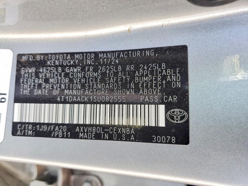 Продаж на аукціоні авто 2025 Toyota Camry, vin: 4T1DAACK1SU082555, номер лоту: 54423296