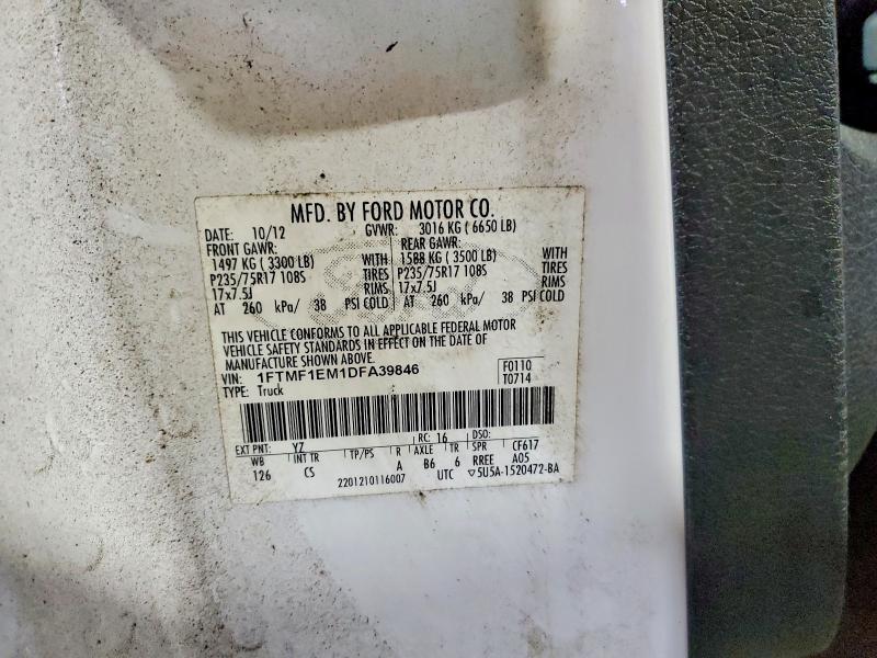 53132276 :رقم المزاد ، 1FTMF1EM1DFA39846 vin ، 2013 Ford F150 مزاد بيع