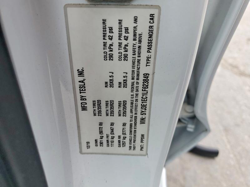 Продажа на аукционе авто 2020 Tesla Model 3, vin: 5YJ3E1EC1LF623849, номер лота: 52526376