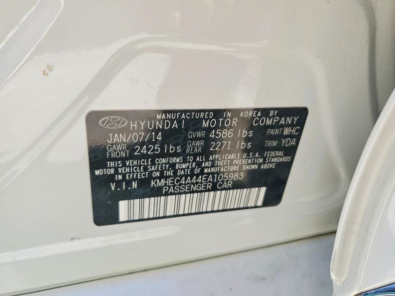 Продаж на аукціоні авто 2014 Hyundai Sonata, vin: KMHEC4A44EA105983, номер лоту: 53996396