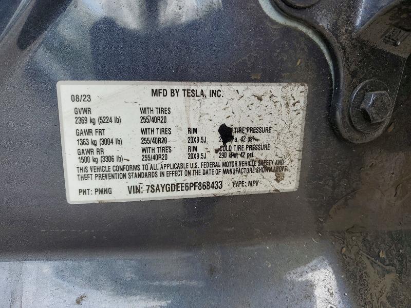 53931906 :رقم المزاد ، 7SAYGDEE6PF868433 vin ، 2023 Tesla Model Y مزاد بيع