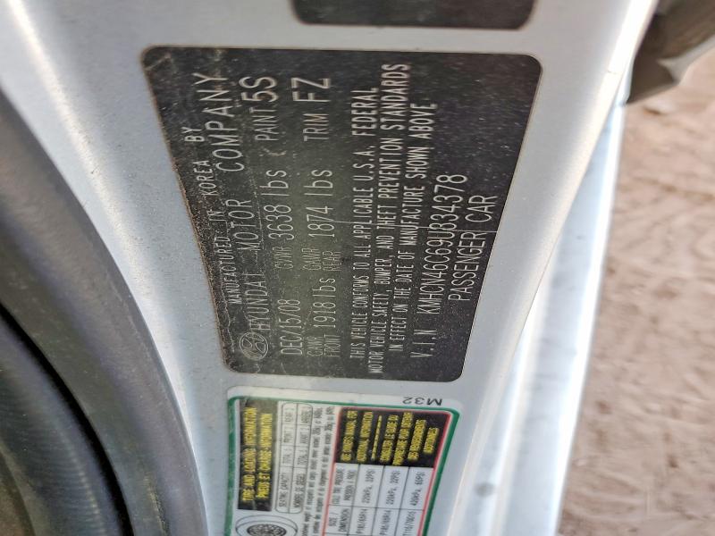 Aukcja sprzedaży 2009 Hyundai Accent, vin: KMHCN46C69U334378, numer aukcji: 53616386