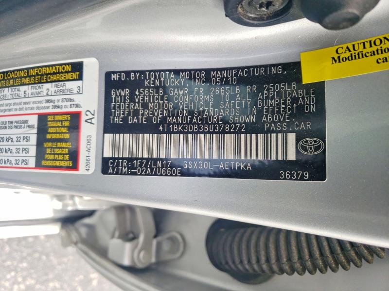 Продажа на аукционе авто 2011 Toyota Avalon, vin: 4T1BK3DB3BU378272, номер лота: 52166656