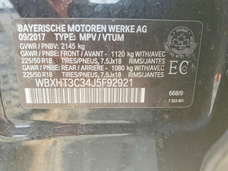 Продаж на аукціоні авто 2018 Bmw X1, vin: WBXHT3C34J5F92921, номер лоту: 53913606