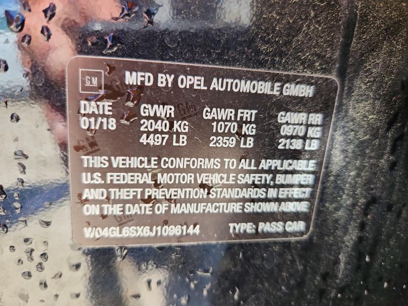 Aukcja sprzedaży 2018 Buick Regal, vin: W04GL6SX6J1096144, numer aukcji: 52241186