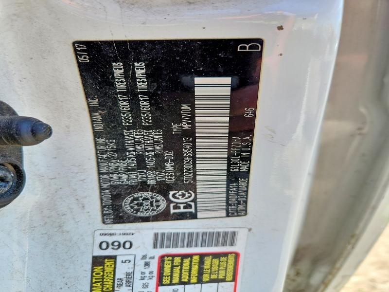 2017 Toyota Sienna მანქანა იყიდება აუქციონზე, vin: 5TDZZ3DC9HS854013, აუქციონის ნომერი: 49710546