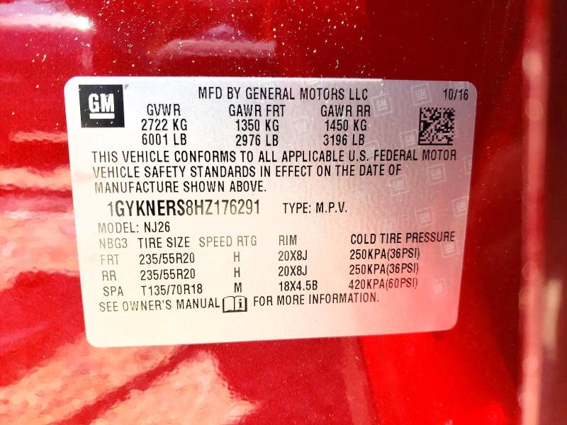 Aukcja sprzedaży 2017 Cadillac Xt5, vin: 1GYKNERS8HZ176291, numer aukcji: 55548806
