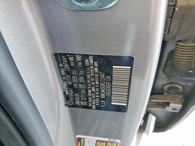 52751376 :رقم المزاد ، KMHLM4DG8RU726447 vin ، 2024 Hyundai Elantra مزاد بيع