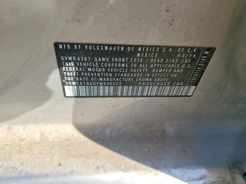 Aukcja sprzedaży 2015 Volkswagen Golf Sportwagen, vin: 3VWCA7AU0FM506029, numer aukcji: 52479636