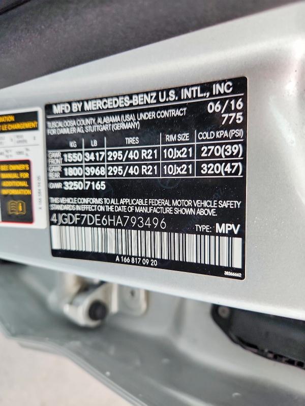 Aukcja sprzedaży 2017 Mercedes-benz Gls, vin: 4JGDF7DE6HA793496, numer aukcji: 52700476