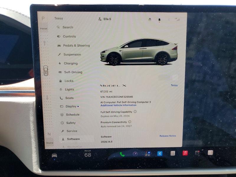 Продажа на аукционе авто 2022 Tesla Model X, vin: 7SAXCBE52NF329946, номер лота: 54851896