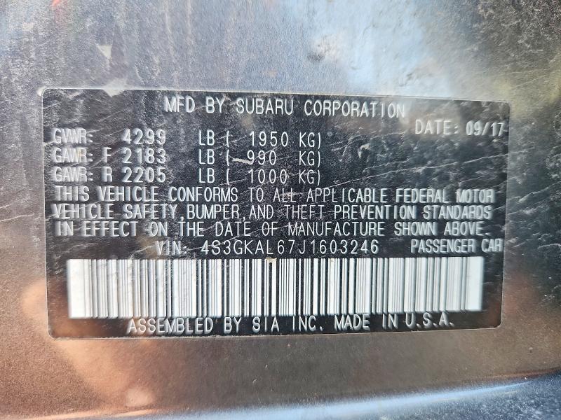 Продажа на аукционе авто 2018 Subaru Impreza, vin: 4S3GKAL67J1603246, номер лота: 53466136