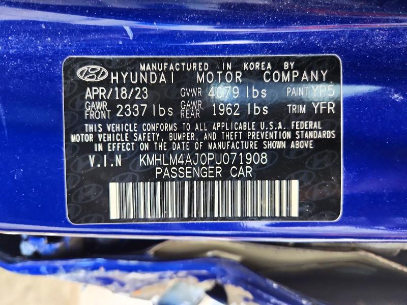Продаж на аукціоні авто 2023 Hyundai Elantra, vin: KMHLM4AJ0PU071908, номер лоту: 53264876