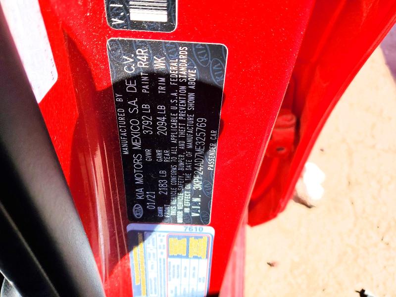 Продажа на аукционе авто 2021 Kia Forte, vin: 3KPF24AD7ME325769, номер лота: 52955046