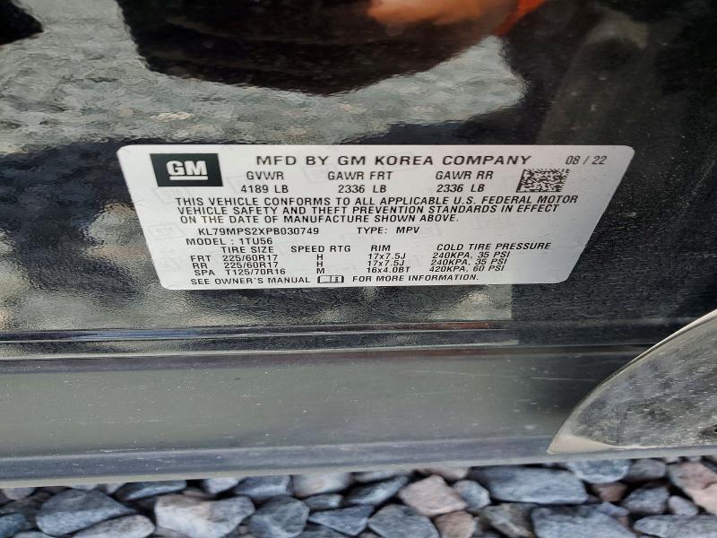 55059796 :رقم المزاد ، KL79MPS2XPB030749 vin ، 2023 Chevrolet Trailblazer مزاد بيع
