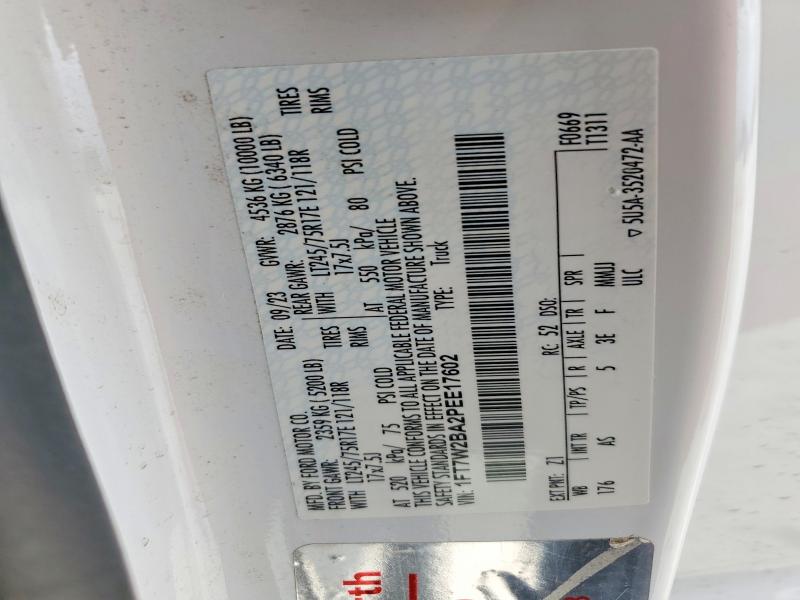 Aukcja sprzedaży 2023 Ford F250, vin: 1FT7W2BA2PEE17602, numer aukcji: 52160766