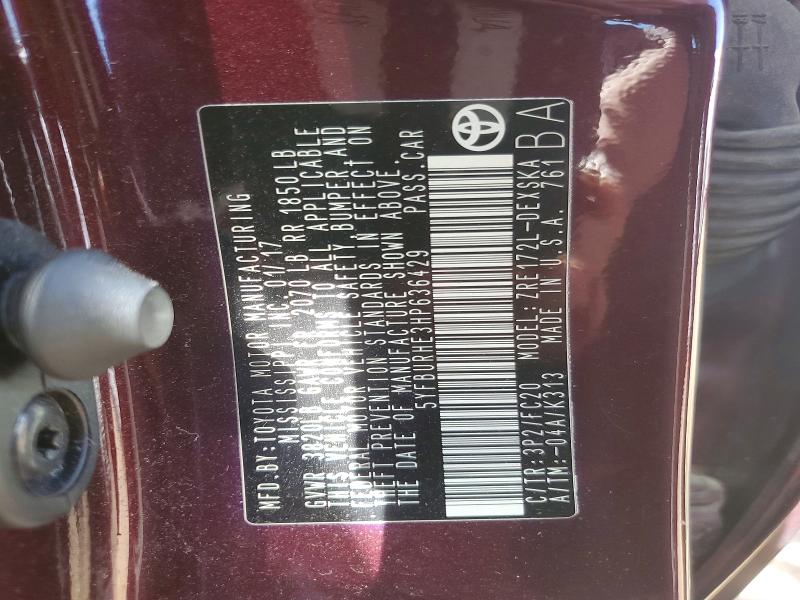 Продаж на аукціоні авто 2017 Toyota Corolla, vin: 5YFBURHE3HP636429, номер лоту: 53748946