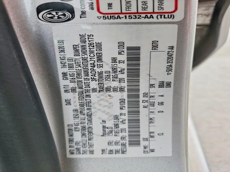Aukcja sprzedaży 2012 Ford Fiesta, vin: 3FADP4AJ1CM126175, numer aukcji: 54297806