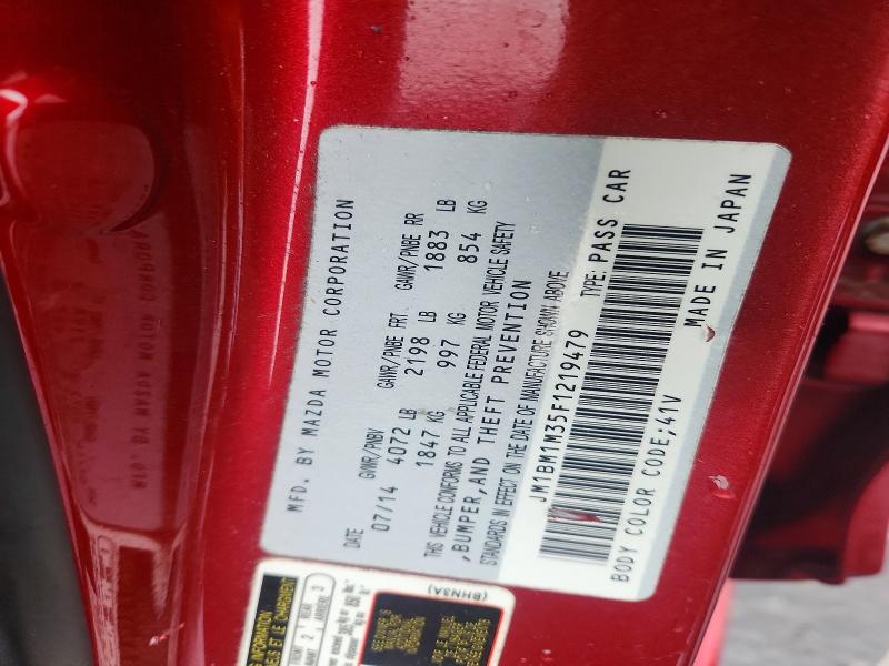 2015 Mazda 3 მანქანა იყიდება აუქციონზე, vin: JM1BM1M35F1219479, აუქციონის ნომერი: 54831876