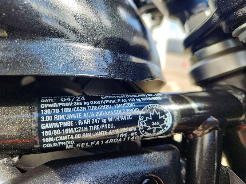 52004236 :رقم المزاد ، ML5ELFA14RDA11402 vin ، 2024 Kawasaki El450 مزاد بيع