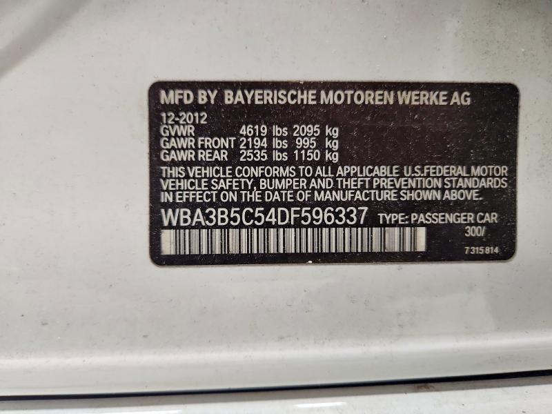 2013 Bmw 328 მანქანა იყიდება აუქციონზე, vin: WBA3B5C54DF596337, აუქციონის ნომერი: 54713806
