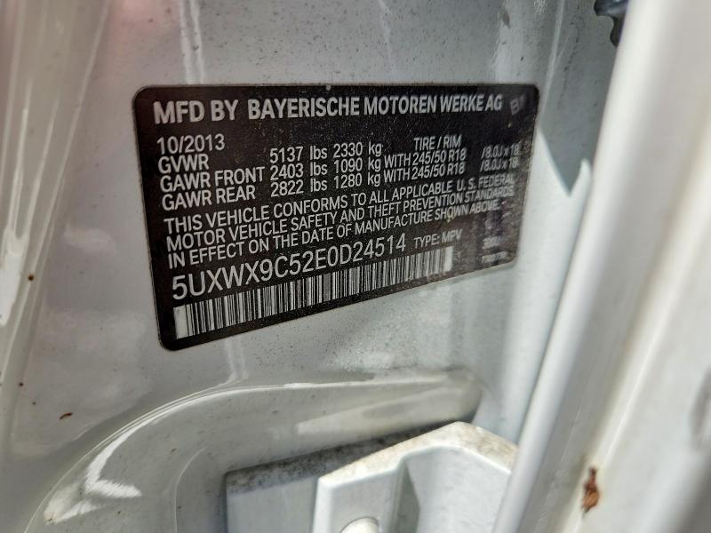2014 Bmw X3 მანქანა იყიდება აუქციონზე, vin: 5UXWX9C52E0D24514, აუქციონის ნომერი: 55093806