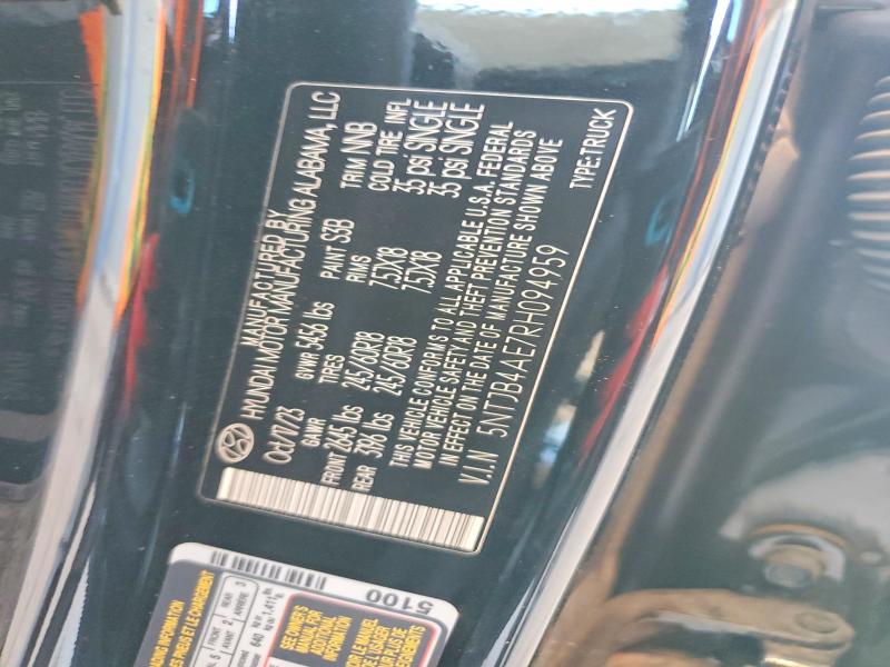 2024 Hyundai Santa Cruz მანქანა იყიდება აუქციონზე, vin: 5NTJB4AE7RH094959, აუქციონის ნომერი: 53659606