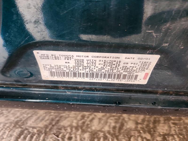 Продажа на аукционе авто 2001 Toyota Rav4, vin: JTEGH20V810020136, номер лота: 54695096