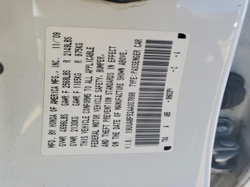 Продаж на аукціоні авто 2010 Acura Tl, vin: 19UUA8F52AA007898, номер лоту: 50632496