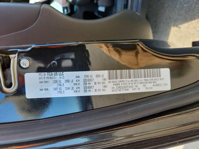 Aukcja sprzedaży 2015 Dodge Grand Caravan, vin: 2C4RDGCG6FR718194, numer aukcji: 52823916