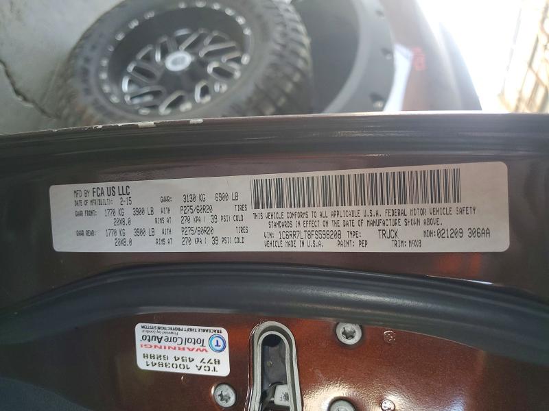 2015 Ram 1500 მანქანა იყიდება აუქციონზე, vin: 1C6RR7LT8FS598208, აუქციონის ნომერი: 52873126