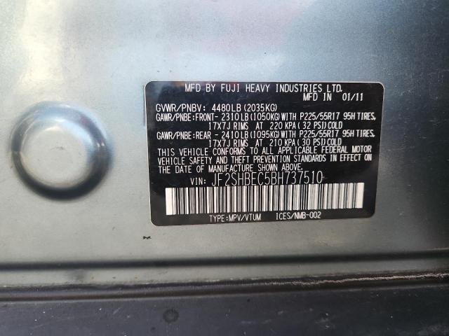2011 Subaru Forester მანქანა იყიდება აუქციონზე, vin: JF2SHBEC5BH737510, აუქციონის ნომერი: 51983826