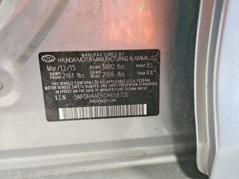 Продаж на аукціоні авто 2016 Hyundai Elantra, vin: 5NPDH4AE6GH658706, номер лоту: 52915476