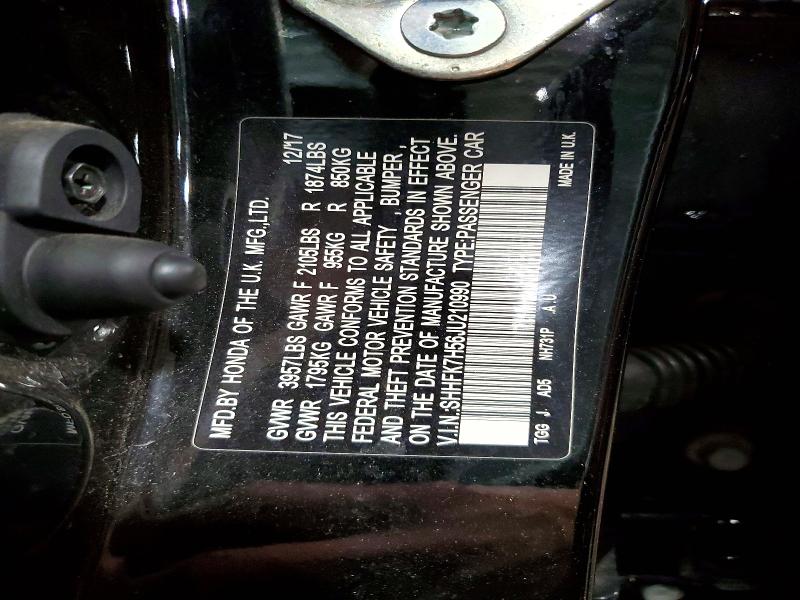 Продажа на аукционе авто 2018 Honda Civic, vin: SHHFK7H56JU210990, номер лота: 54770666
