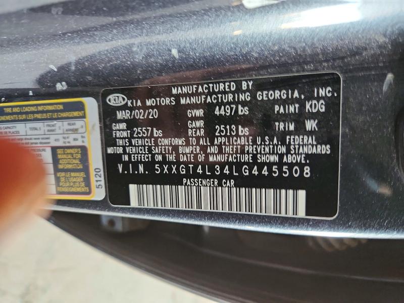 2020 Kia Optima მანქანა იყიდება აუქციონზე, vin: 5XXGT4L34LG445508, აუქციონის ნომერი: 51128136