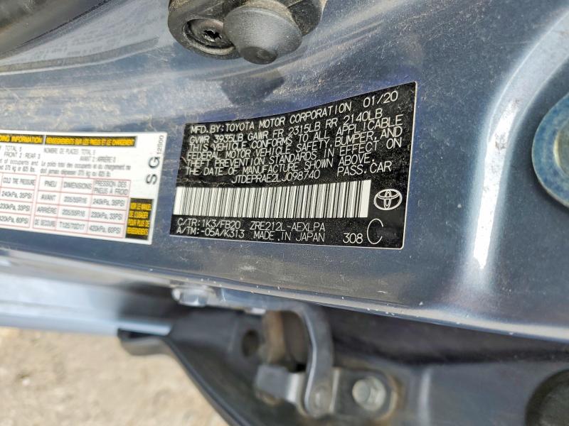 Aukcja sprzedaży 2020 Toyota Corolla, vin: JTDEPRAE2LJ098740, numer aukcji: 54781006