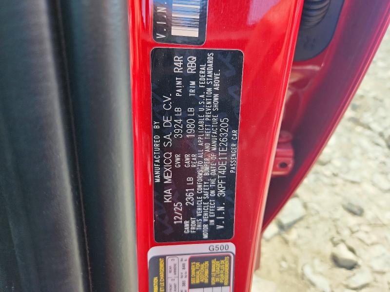 Продаж на аукціоні авто 2026 Kia K4, vin: 3KPFT4DE1TE263205, номер лоту: 54000406