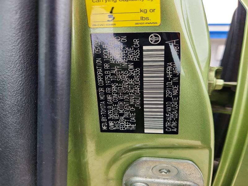 54515436 :رقم المزاد ، JTKKU10449J049336 vin ، 2009 Toyota Scion Xd مزاد بيع