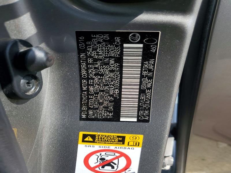 Продажа на аукционе авто 2016 Lexus Es, vin: JTHBK1GG5G2241979, номер лота: 52196416