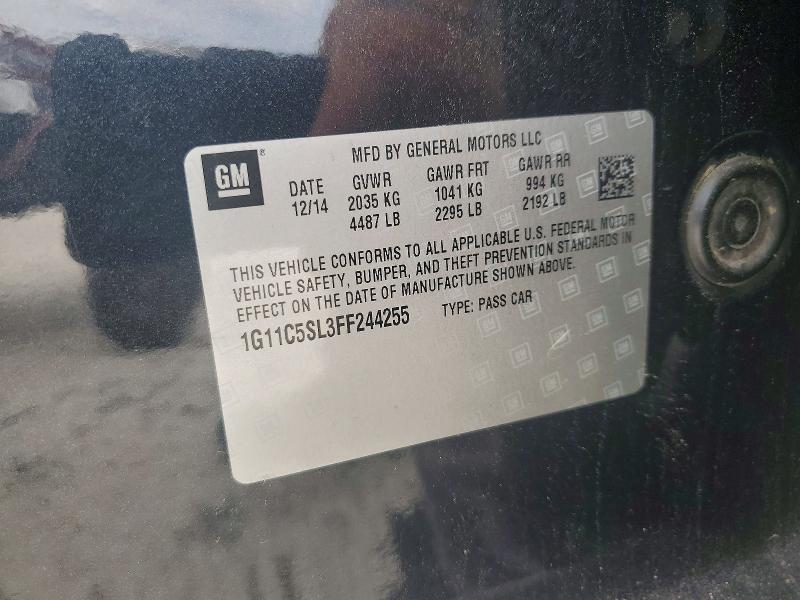 Продажа на аукционе авто 2015 Chevrolet Malibu, vin: 1G11C5SL3FF244255, номер лота: 54591676